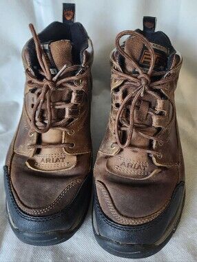 Ariat Brown and Black Men’s Terrain Leather Boots Size 10EE